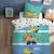 Parure de lit imprimée 100% coton, les minions fiesta Bleu 1 - vertbaudet enfant 