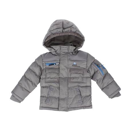 Doudoune garçon ecardin Gris+Noir 1 - vertbaudet enfant 