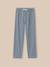 Pyjama bi-matière vichy fille Vichy bleu 4 - vertbaudet enfant 