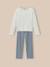 Pyjama bi-matière vichy fille Vichy bleu 1 - vertbaudet enfant 