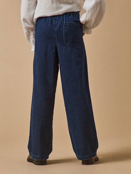 Pantalon large fille denim light Denim brut+Denim stone 9 - vertbaudet enfant 