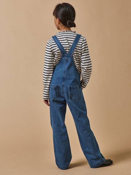 Salopette fille en denim Denim stone 4 - vertbaudet enfant 