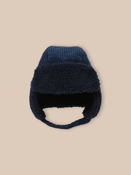 Chapka fourrée bébé Bleu ombre 1 - vertbaudet enfant 