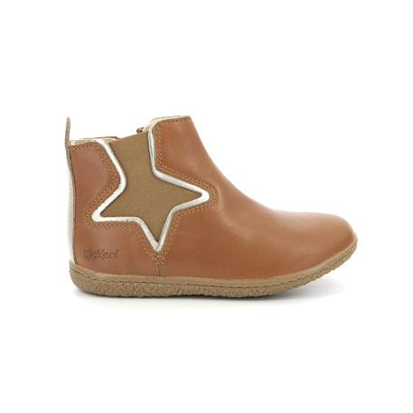 Boots enfant vermillon Camel or+Marine metallise 2 - vertbaudet enfant 