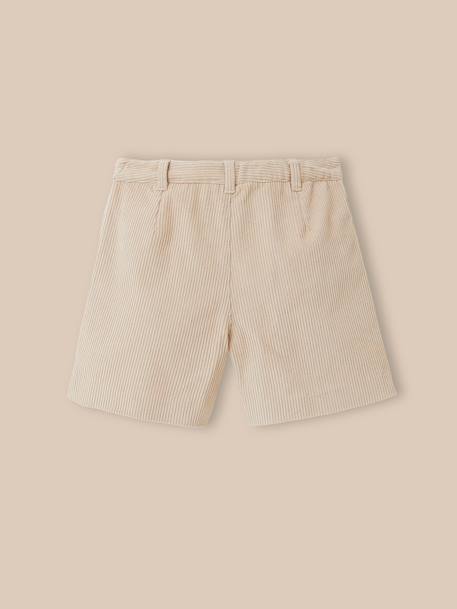 Short velours taille haute fille Beige 2 - vertbaudet enfant 