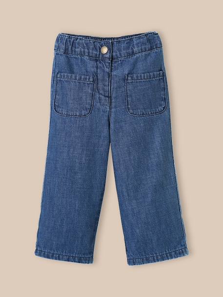 Pantalon en denim light bébé Denim bleu 1 - vertbaudet enfant 