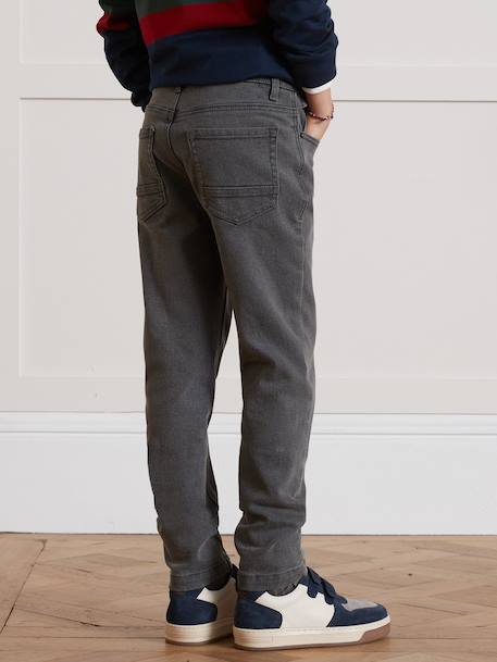 Pantalon relax en denim garçon Denim gris fonce 4 - vertbaudet enfant 