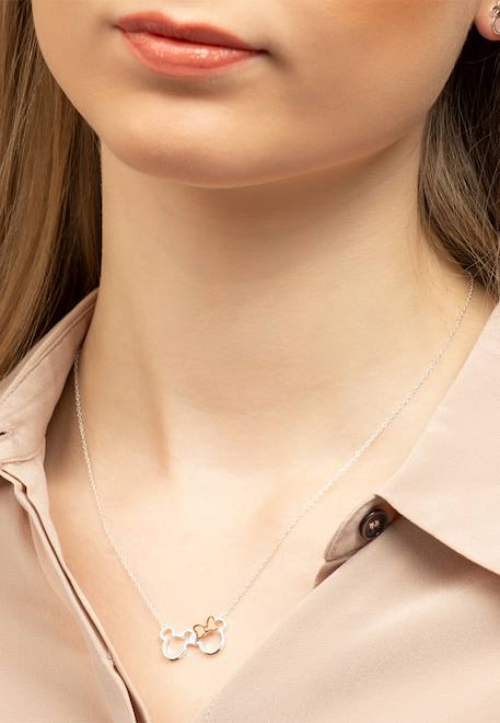 Collier mickey & minnie mouse Gris 4 - vertbaudet enfant 