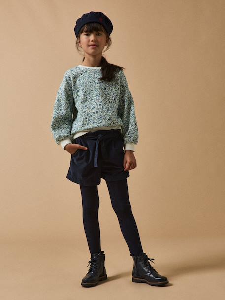 Short paper bag velours fille Marine 5 - vertbaudet enfant 