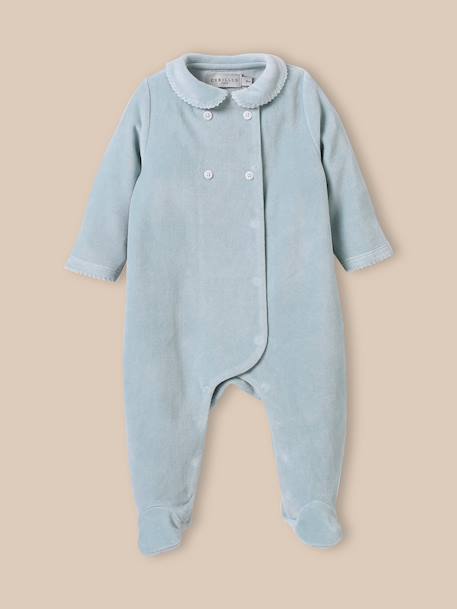 Dors bien en velours bébé Blanc doux+Ciel+Vert clair 7 - vertbaudet enfant 