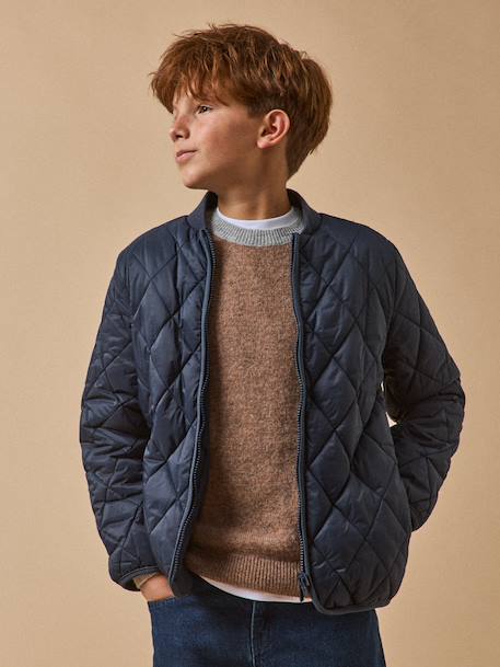 Parka doudoune garçon Kaki+Marine 6 - vertbaudet enfant 