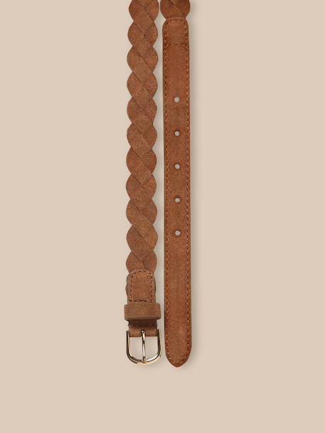 Ceinture tressée en cuir Camel 2 - vertbaudet enfant 