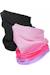 Cache-cou snood polyester Noir / rose 1 - vertbaudet enfant 