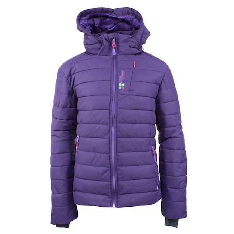 Doudoune de ski fille gapti Noir+Rouge+Turquoise+Violet 7 - vertbaudet enfant 