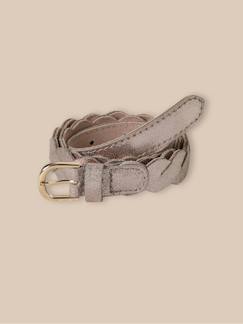 -Ceinture en cuir tressé et irisé