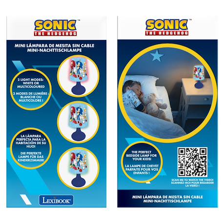 Mini lampe de chevet veilleuse sans fil sonic Bleu 4 - vertbaudet enfant 