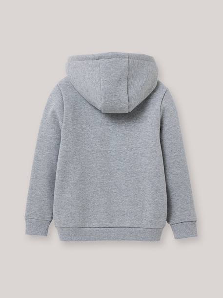 Sweat zippé à capuche garçon Gris chine 2 - vertbaudet enfant 
