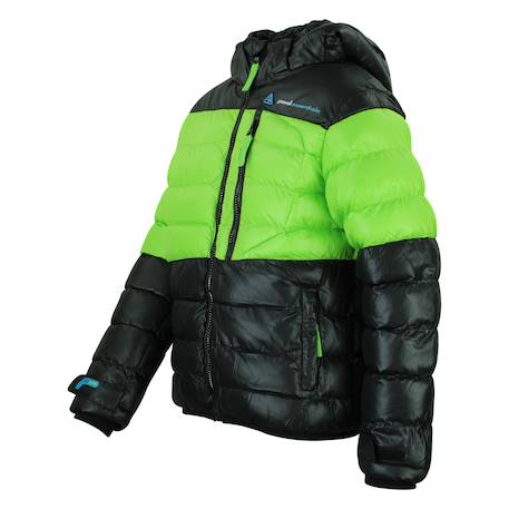 Doudoune de ski garçon ecaptin Noir/blanc+Noir/bleu+Noir/gris+Noir/orange+Noir/vert 12 - vertbaudet enfant 