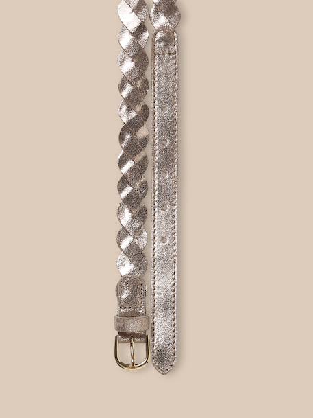 Ceinture en cuir tressé et irisé Dore 2 - vertbaudet enfant 