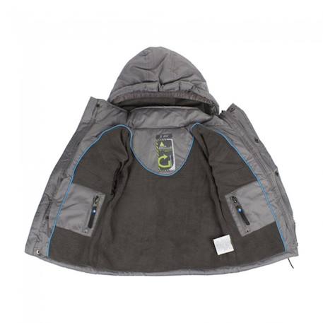 Doudoune garçon ecardin Gris+Noir 3 - vertbaudet enfant 