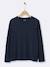 T-shirt manches longues garçon Bleu fonce uni avec+Gris moyen uni avec 1 - vertbaudet enfant 
