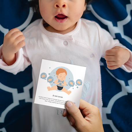 Cartes bébé signe Blanc - Ma famille+Blanc - Mes repas+Blanc - Mon hygiène+Blanc - Rituel du soir+Emotions 25 - vertbaudet enfant 
