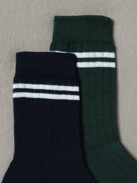Lot 2 paires de chaussettes garçon Vert 2 - vertbaudet enfant 