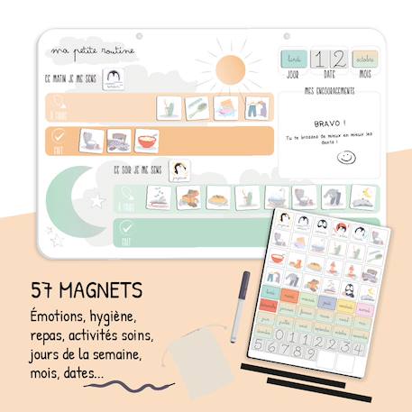 Tableau magnétique routine enfant dès 3 ans Blanc 2 - vertbaudet enfant 