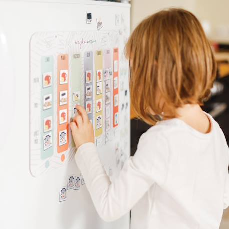 Semainier magnétique Ma Jolie Semaine Produit à l'unité comprenant 64 magnets pour le quotidien 6 - vertbaudet enfant 