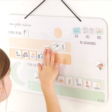Tableau magnétique routine enfant dès 3 ans Blanc 5 - vertbaudet enfant 