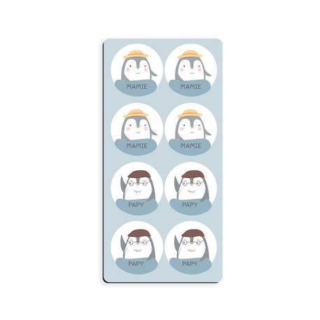 Magnet familial – organiser la semaine Maman rose+Papa vert+Papy/mamie bleu+Papy/mamie orange+Toute la famille 9 - vertbaudet enfant 