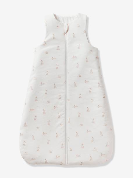 Gigoteuse personnalisable ouverture centrale bio PETITS LAPINS blanc imprimé 7 - vertbaudet enfant 