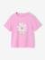Tee-shirt fille imprimé manches courtes écru+mauve+rose+vert sauge 4 - vertbaudet enfant 
