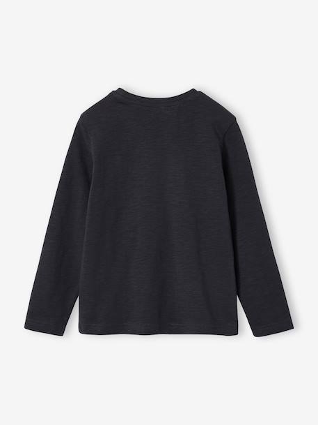T-shirt garçon unis manches longues personnalisable anthracite+Bleu+jaune+marine+vert+vert sapin 3 - vertbaudet enfant 
