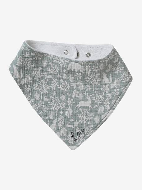 Lot 3 bavoirs bandanas en gaze de coton Bord de mer+Broceliande+Dans les bois+Hanoi+Hérisson+Hygge+lot renard+Mon coeur+Tanzanie 16 - vertbaudet enfant 