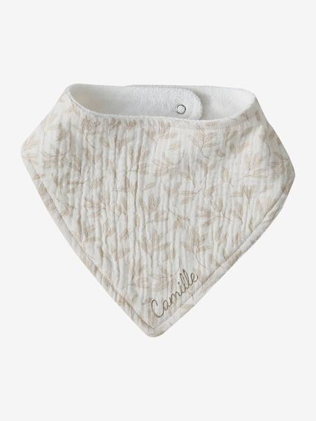 Lot 3 bavoirs bandanas en gaze de coton Bord de mer+Broceliande+Dans les bois+Hanoi+Hérisson+Hygge+lot renard+Mon coeur+Tanzanie 33 - vertbaudet enfant 