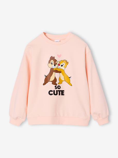 Sweat fille Tic & Tac rose pâle 1 - vertbaudet enfant 