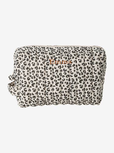 Trousse toilette Mama gaze coton beige imprimé+Mon coeur+Nuages 5 - vertbaudet enfant 