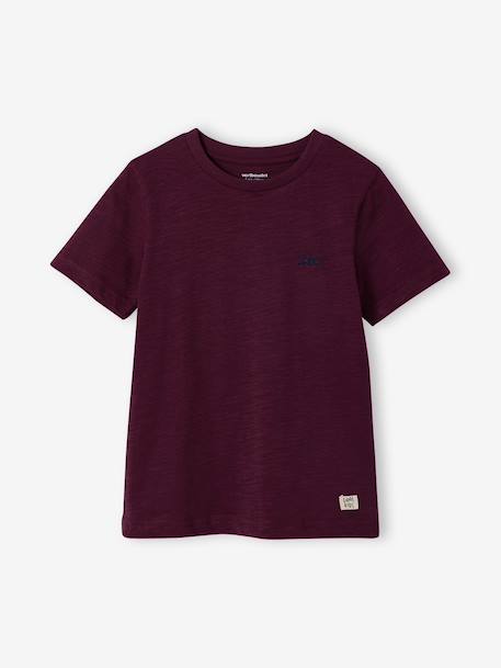 T-shirt garçon personnalisable manches courtes aubergine+blanc+BLEU+jaune pâle+mangue+sauge 2 - vertbaudet enfant 