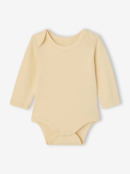 Bodies manches longues bébé fleuris vert sauge 5 - vertbaudet enfant 