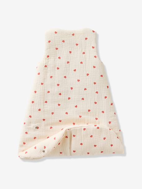Gigoteuse en gaze de coton bio personnalisable MON CŒUR écru 6 - vertbaudet enfant 