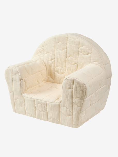Fauteuil en mousse Nuage quilté - personnalisable écru 3 - vertbaudet enfant 