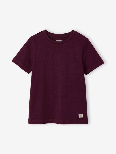 T-shirt garçon personnalisable manches courtes aubergine+blanc+BLEU+jaune pâle+mangue+sauge 1 - vertbaudet enfant 