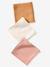 Lot de 3 langes unis en gaze de coton Bio* lot rose 1 - vertbaudet enfant 