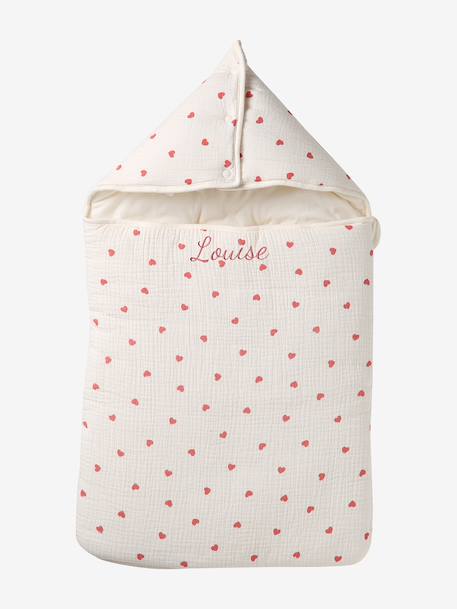 Nid d'ange enveloppant en coton Bord de mer+Cherry+Dans les bois+imprimé grenier+Mon coeur 33 - vertbaudet enfant 