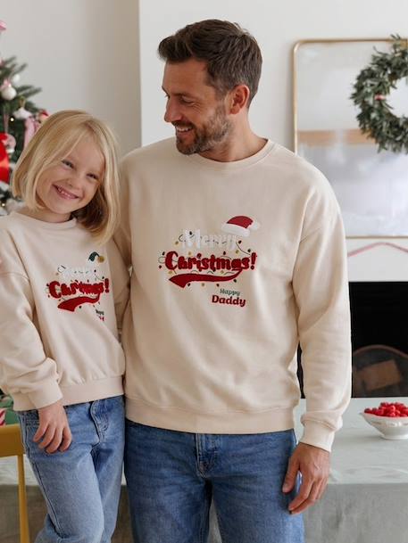 Sweat homme noël capsule famille vanille 1 - vertbaudet enfant 