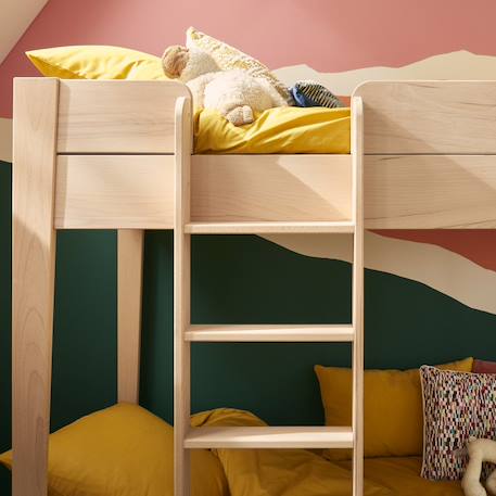 Lit superposé en hêtre naturel  armand Bois naturel 2 - vertbaudet enfant 