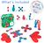 Itsy pack (rose/turquoise) clixo - jeu de construction magnétique, flexible, durable et imaginatif – 18 pièces - dès 4 ans Rose 2 - vertbaudet enfant 