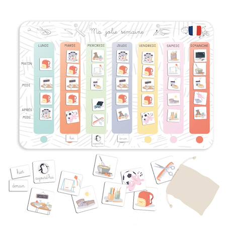 Semainier magnétique enfant Ma Jolie Semaine avec 36 magnets évènements spéciaux Option activités ( +36 magnets activités supplémentaires pour tous les évènements ponctuels) 4 - vertbaudet enfant 