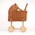 Landau en osier avec couverture tricot Marron 4 - vertbaudet enfant 